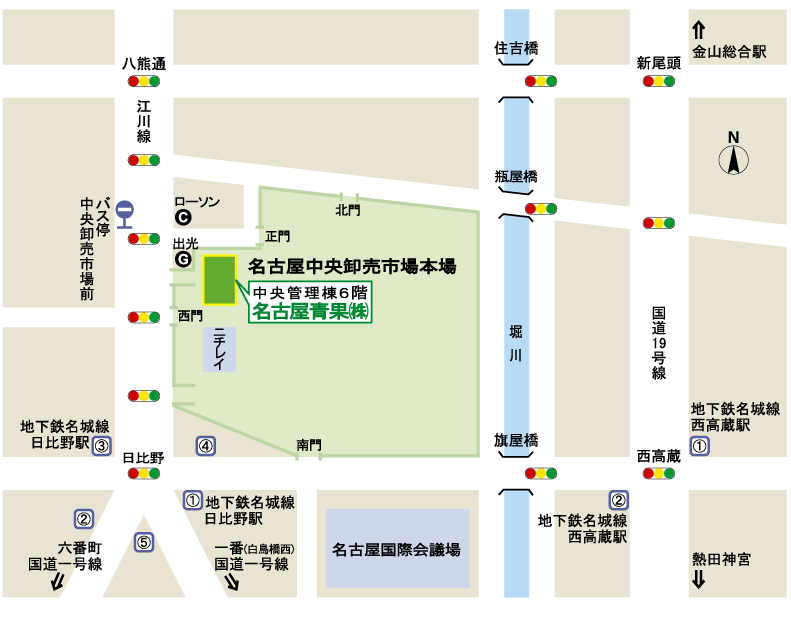 交通アクセス | 会社概要 | 名古屋青果株式会社 交通アクセス | 会社概要 | 名古屋青果株式会社